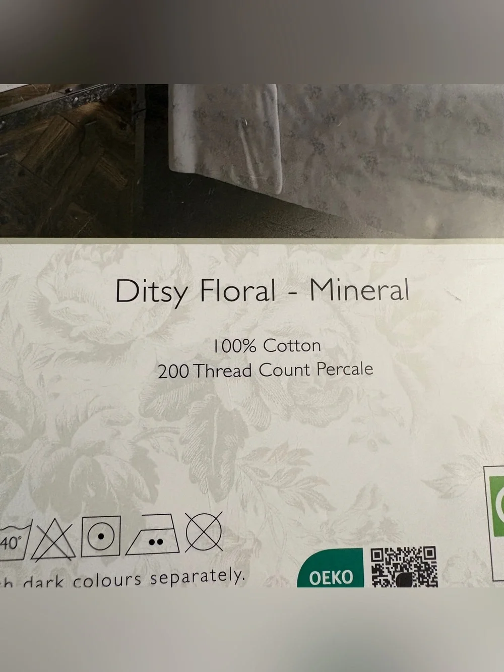 Cabbages & Roses LONDON Ditsy Floral - Mineral 4-Piece Queen Sheet Set NEW